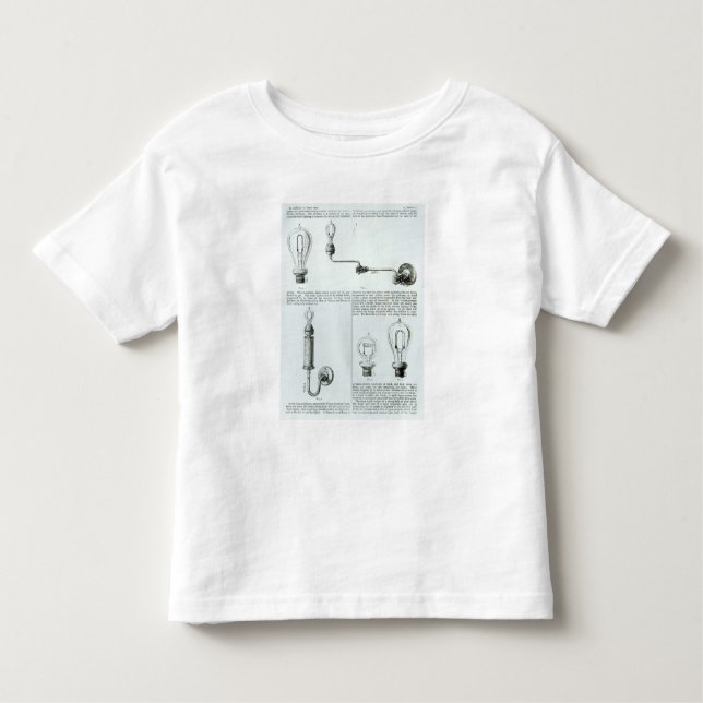 Diagrams of lightbulbs and their brackets toddler T-Shirt (Front)