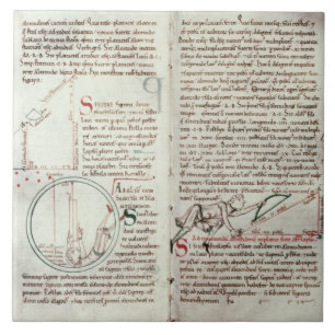 Diagrams of measurements and text (vellum) ceramic tile