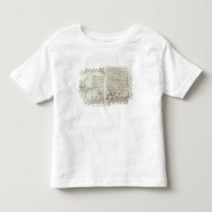Diagrams of measurements and text (vellum) toddler T-Shirt