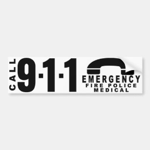 Dial 911 Police Sticker 10