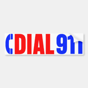 Dial 911 Police Sticker 3