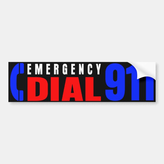 Dial 911 Police Sticker 4 (Front)