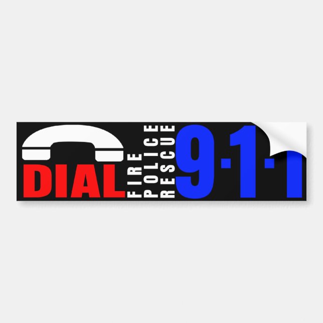 Dial 911 Police Sticker 7 (Front)