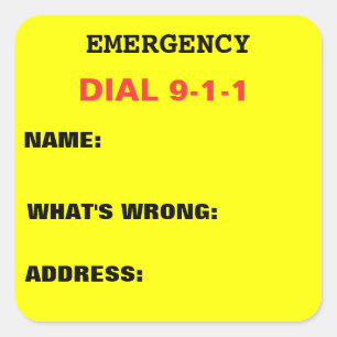 Dial 911 Sticker