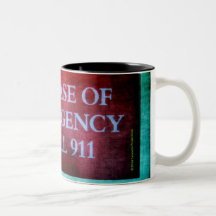 Dial 911 Two-Tone coffee mug