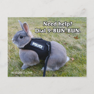 Dial 9 Bun Bun Postcard