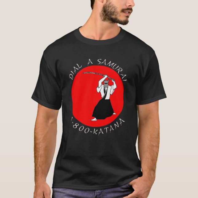 Dial a Samurai Dark Tshirt (Front)