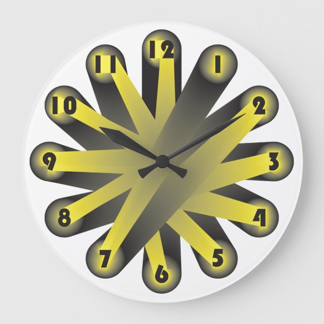 dial clock black yellow (Front)