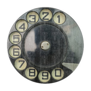 dial disc vintage retro phone number disc rotary cutting board