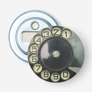 dial disk vintage retro phone number disc rotary bottle opener