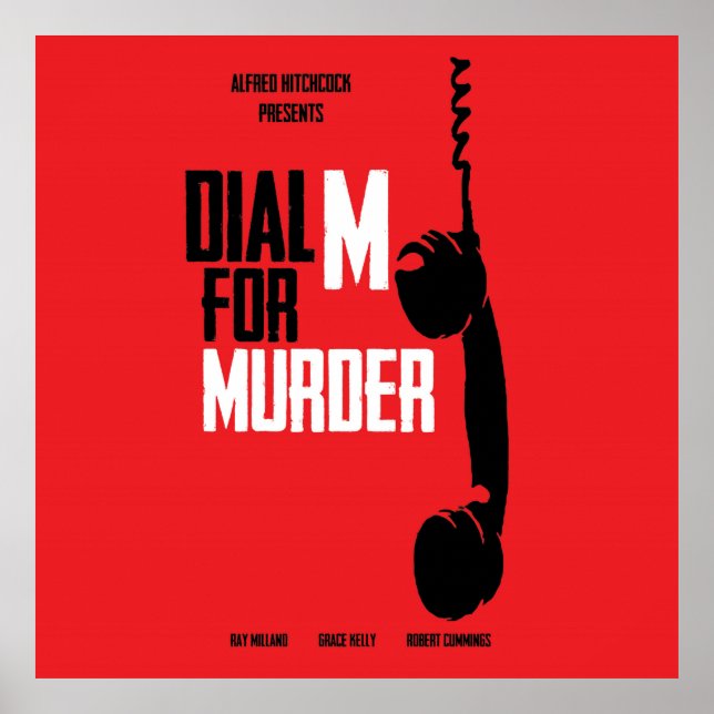 Dial M for Murder - Alfred Hitchcock Poster (Front)