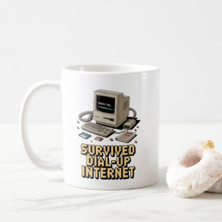 Dial-Up Internet Survivor – Retro Vintage Nostalgi Coffee Mug