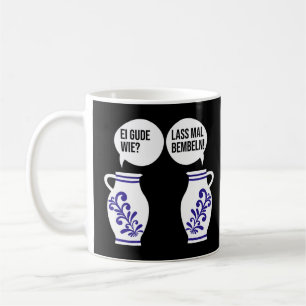 Dialect Hessen Apples Bembel Cider Jug Egg Gourd W Coffee Mug