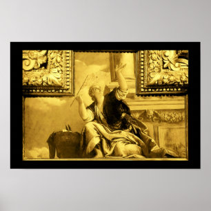DIALECTICS ,black,gold yellow Poster