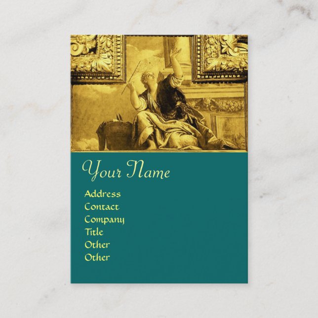 DIALECTICS ,gold yellow Business Card (Front)