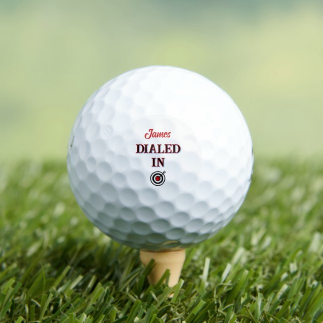 Dialled In -Name/ Initial  Golf Balls (Insitu Tee)