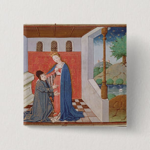 Dialogue between Boethius and Philosophy 15 Cm Square Badge
