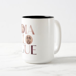 Dialogue Faces Gradient Letters Mug