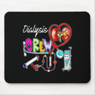 Dialysis Crew Stethoscope Heart Kidney Nephrology  Mouse Pad
