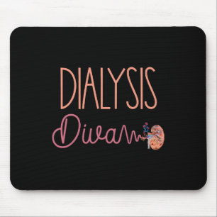 Dialysis Diva Technician Nurse Patient Cute Kidney Mouse Pad