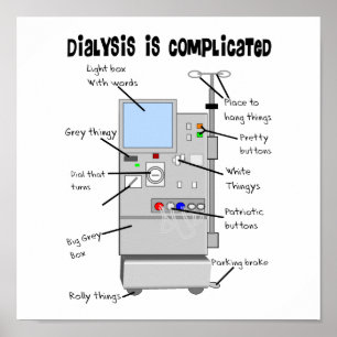 Dialysis Humour Gifts for Nurses, Techs, Patients Poster