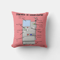 Dialysis Humour Pillow Pink