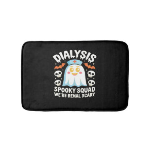 Dialysis Nephrology Nurse Cute Halloween Spooky Es Bath Mat