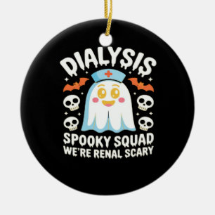 Dialysis Nephrology Nurse Cute Halloween Spooky Es Ceramic Ornament