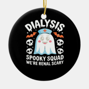 Dialysis Nephrology Nurse Cute Halloween Spooky Es Ceramic Ornament