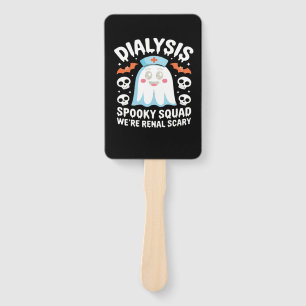 Dialysis Nephrology Nurse Cute Halloween Spooky Es Hand Fan