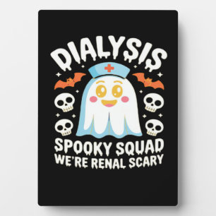 Dialysis Nephrology Nurse Cute Halloween Spooky Es Plaque