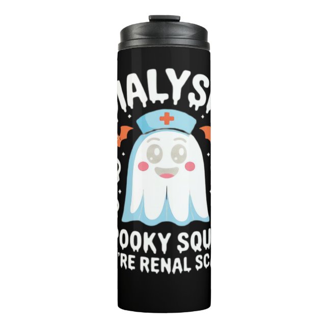 Dialysis Nephrology Nurse Cute Halloween Spooky Es Thermal Tumbler (Front)