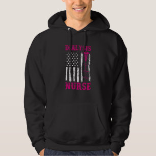Dialysis Nurse American Flag Dialysis Technician Hoodie