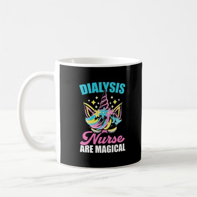 Dialysis Nurse Are Magical Kidney Disease Unicorn Coffee Mug (Left)