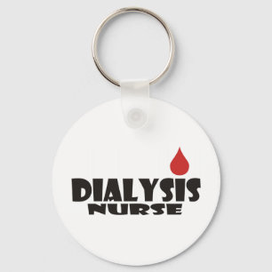 Dialysis Nurse Blood Drop Dot Key Ring