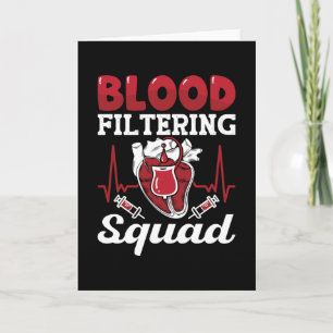Dialysis Nurse Blood Filtering Squad Nephrology Card