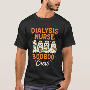 Dialysis Nurse Boo Boo Crew Halloween Ghost T-Shirt