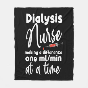 Dialysis Nurse Gifts for Technician Heart Nephrolo Fleece Blanket