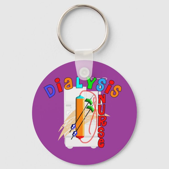 Dialysis Nurse Gifts Key Ring (Front)