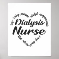 Dialysis Nurse Heart Word Cloud