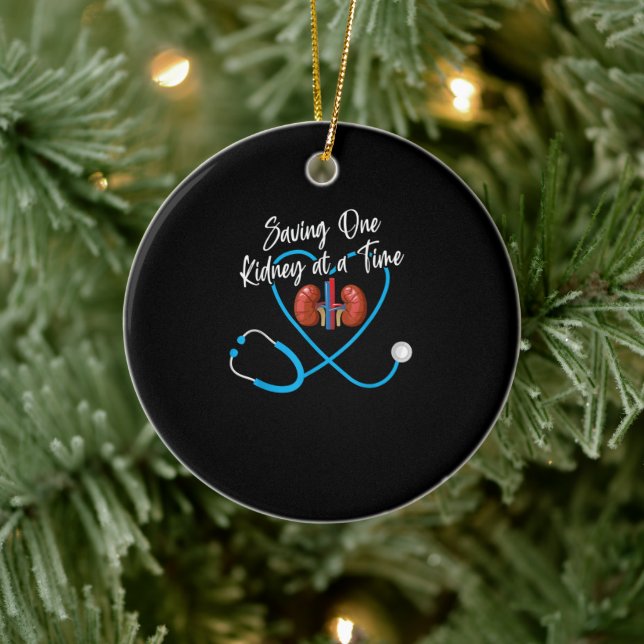 Dialysis Nurse Nephrology Kidney Disease Failure N Ceramic Ornament (Tree)