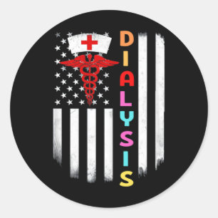 Dialysis Nurse Nephrology Kidney Disease Nursing 1 Classic Round Sticker