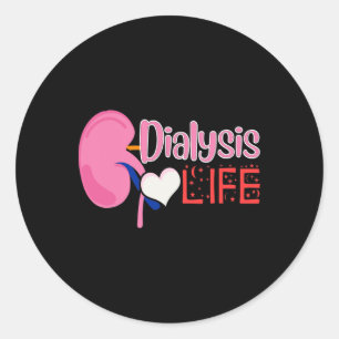Dialysis Nurse Nephrology Kidney Disease Nursing 2 Classic Round Sticker