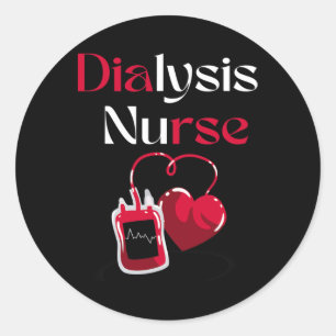 Dialysis Nurse Nephrology Kidney Disease Nursing 3 Classic Round Sticker
