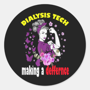 Dialysis Nurse Nephrology Kidney Disease Nursing 4 Classic Round Sticker
