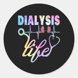 Dialysis Nurse Nephrology Kidney Disease Nursing 4 Classic Round Sticker