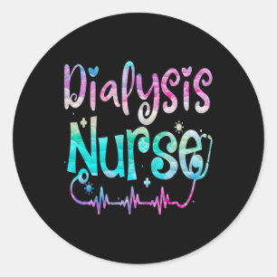 Dialysis Nurse Nephrology Kidney Disease Nursing 4 Classic Round Sticker