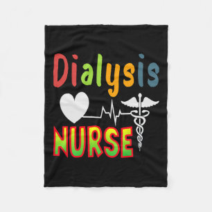 Dialysis Nurse Nephrology Kidney Disease Nursing 4 Fleece Blanket