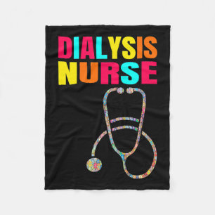 Dialysis Nurse Nephrology Kidney Disease Nursing 4 Fleece Blanket