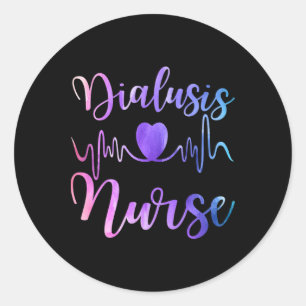 Dialysis Nurse Nephrology Kidney Disease Nursing 5 Classic Round Sticker